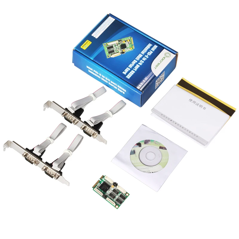 Хорошее качество мини PCI-Express в 4-портовый RS232 DB-9 Pin Industial серийный контроллер PCIe