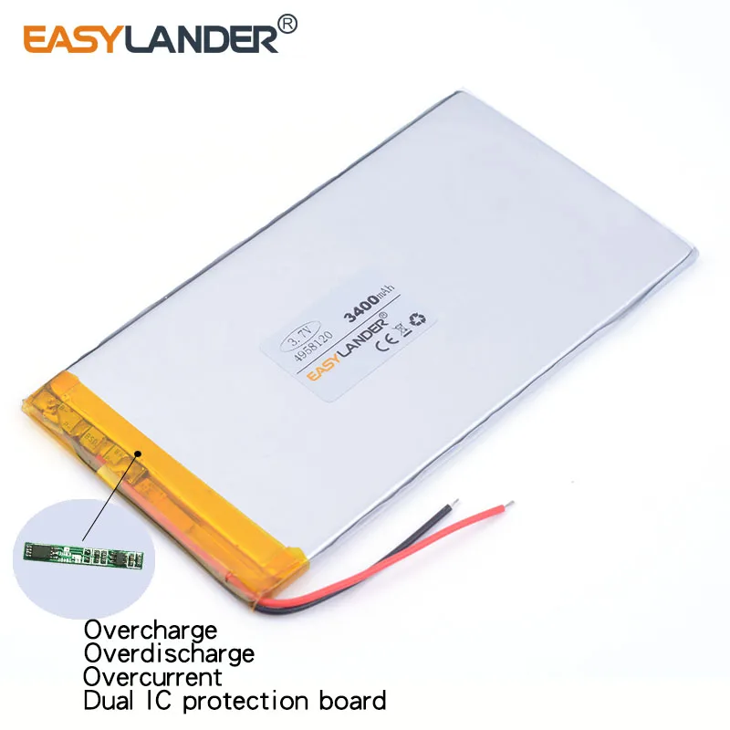 best battery brand wholesale PL4958120 3.7V 3400MA for tablet PC Hyundai A7HD Power mobile bank | Электроника