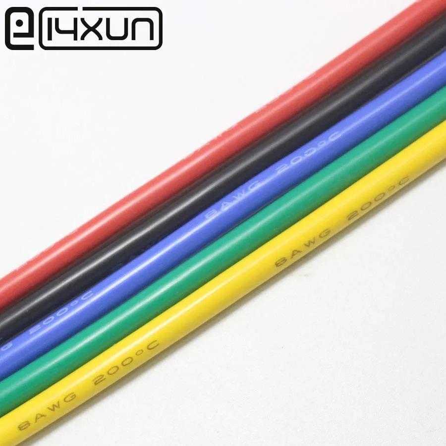 0 5 метра оригинальный силиконовый провод 8AWG гибкий кабель 8.3мм2 мягкий