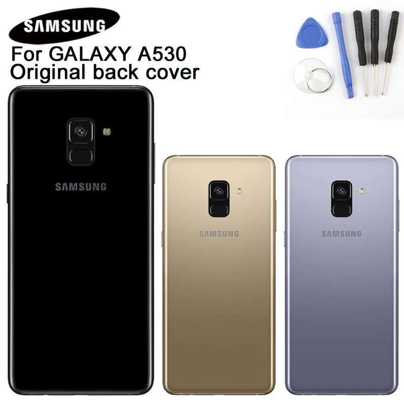 Корпус мобильного телефона samsung для samsung Galaxy A8 Edition A530N A530F чехол для телефона задняя крышка стеклянная задняя крышка телефона+ Инструменты