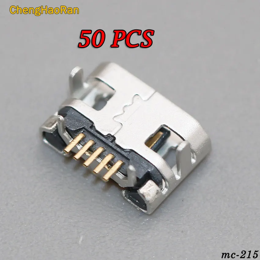 ChengHaoRan 10 шт. Micro USB 5pin без бокового рога быка гнездо usb плоский рот четыре с
