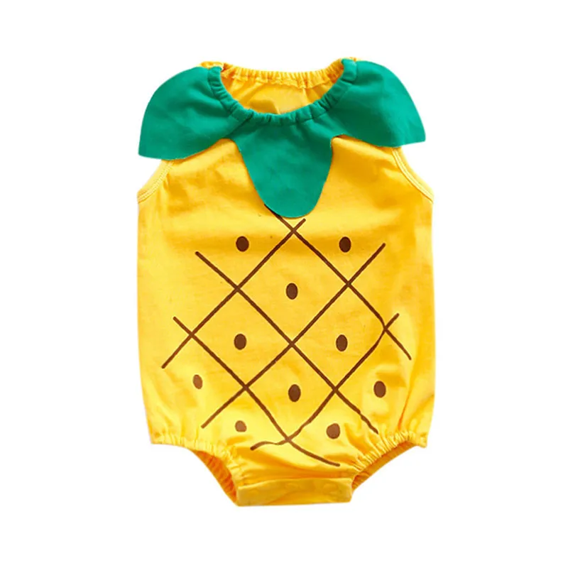 Комбинезон для мальчиков и девочек мультяшный ромпер с изображением фруктов