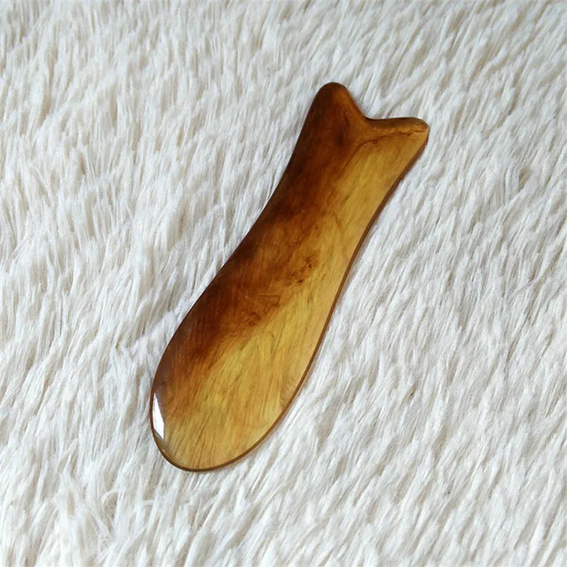 Натуральная смола Guasha Gua Sha доска скребковые доски для массажа лица красота забота о здоровье способствует циркуляции крови в форме рыбы