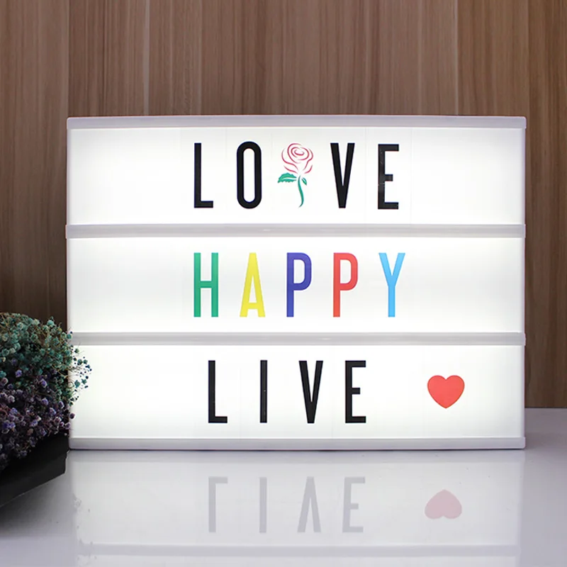 Ночник размер A3 LED письмо карта DIY использование AA батарея или USB порт питание