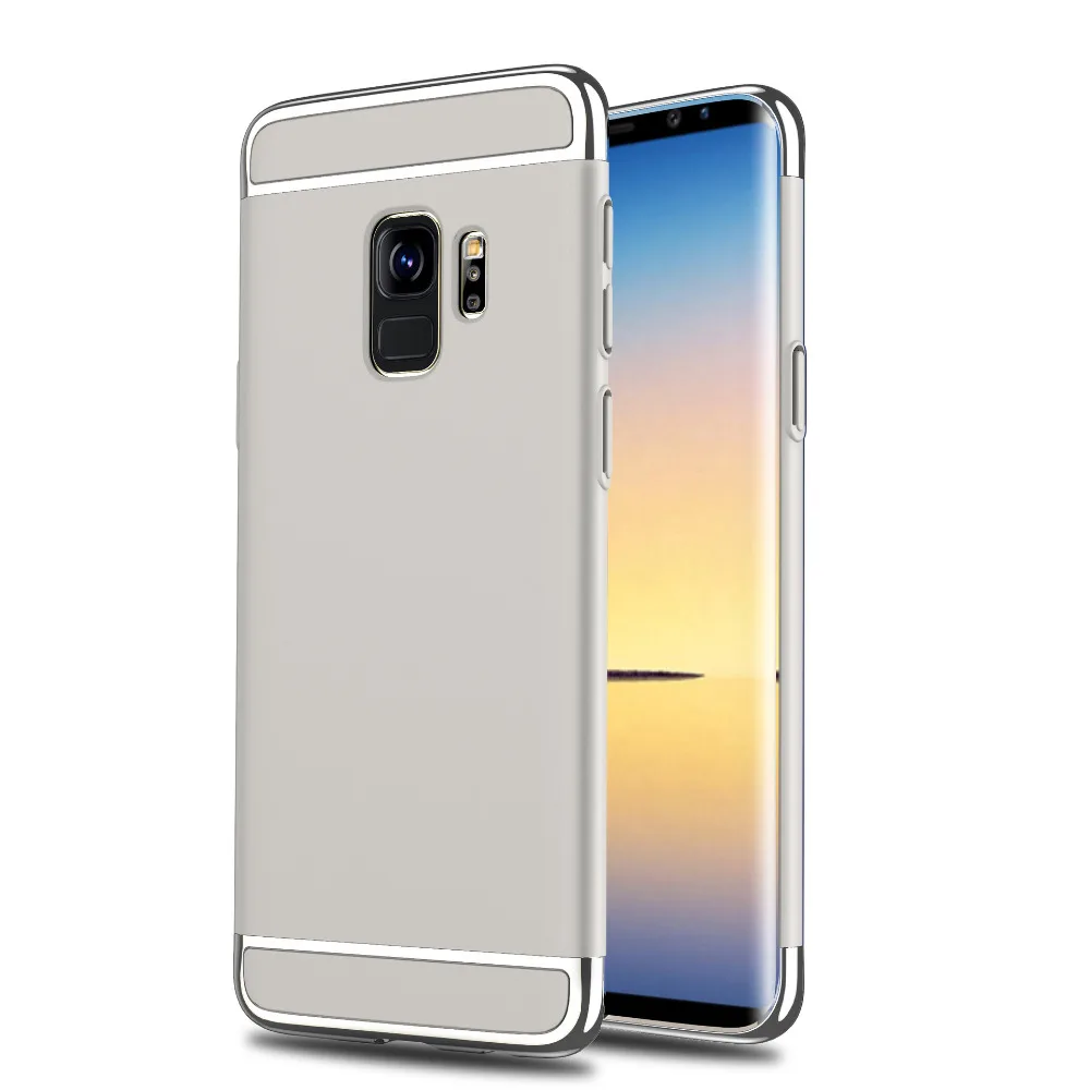 Матовый Жесткий чехол с гальваническим покрытием для Samsung Galaxy S9 Plus A5 A8 2018 A7