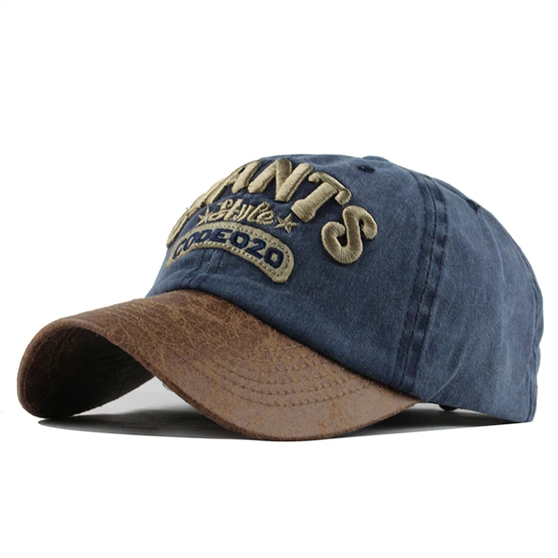 [FLB] мужская бейсбольная Кепка Gorras головные уборы для мужчин и женщин Повседневная хлопковая кожаная бейсболка кепка для папы Регулируемая F142 - Цвет: F142 Navy