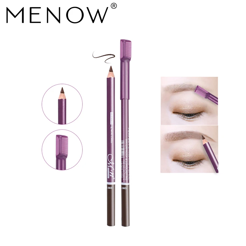 MENOW Марка 2 шт. составляют комплект Водонепроницаемый прочного коричневый бровей