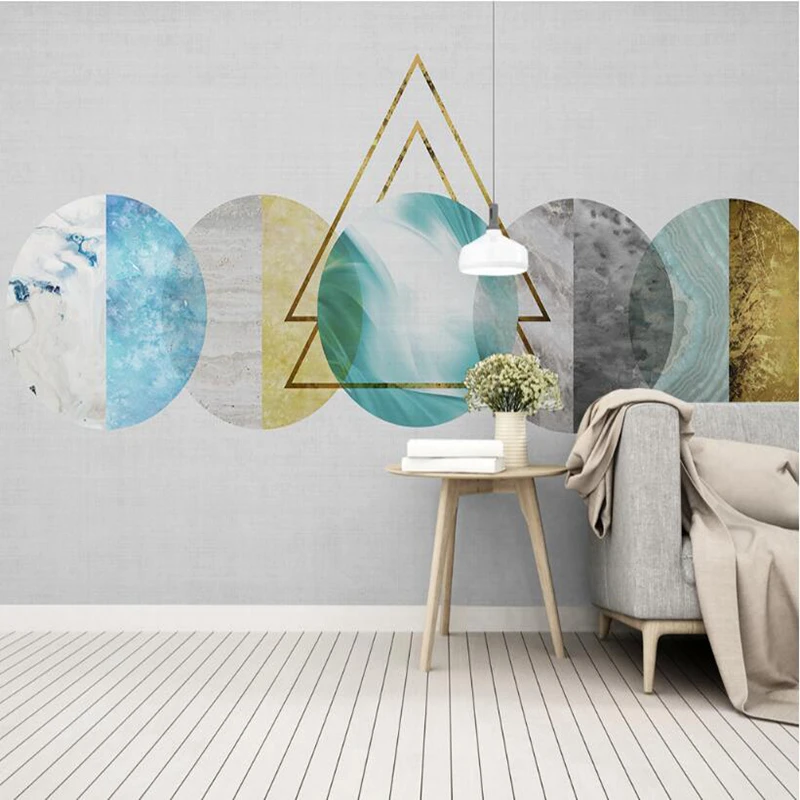 

YOUMAN Desktop Wallpapers Home Decor Living Room Photo Wallpaper for Walls Bedroom Abstract Geometry Simple Colorful Mural Wall