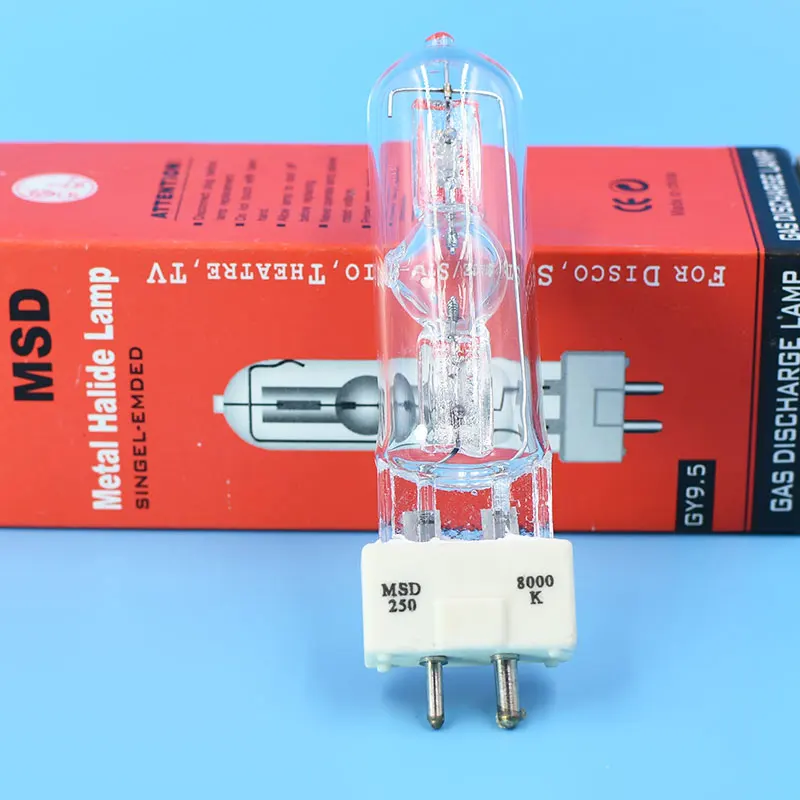 10 шт./лот MSD250W/2 MSD 250W 8000K GY9.5 металлическая галогенная лампа для сцены Подвижная