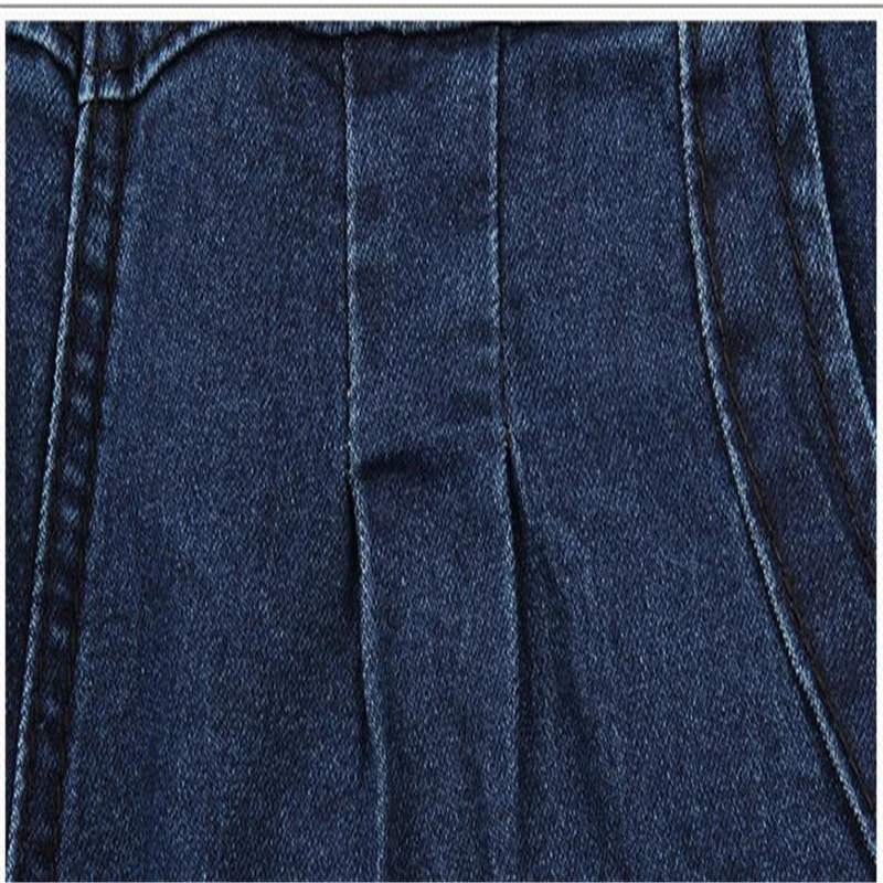 

Autumn Slim Fit long denim pants lager Size elastic waist trousers thin Ribbed Casual Strap Women jeans Blue Pencil Pants K218