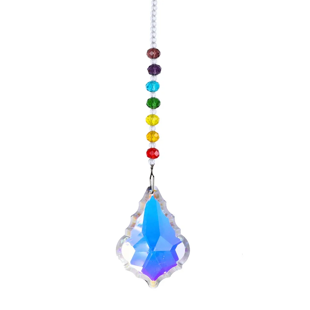 Кристалл H &amp D чакра Suncatcher 76 мм AB Drop Prism Rainbow Maker фэн-шуй кристаллы оконный орнамент