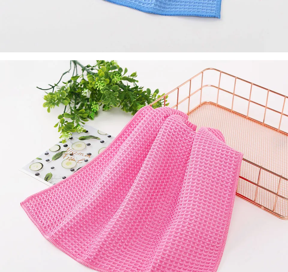 SINSNAN 10 шт. 30X30 см микрофибра Вафельная Ткань кухонные тряпки для дома супер абсорбент Ткань для мытья посуды автомобиля стекло Foor чистящая ткань
