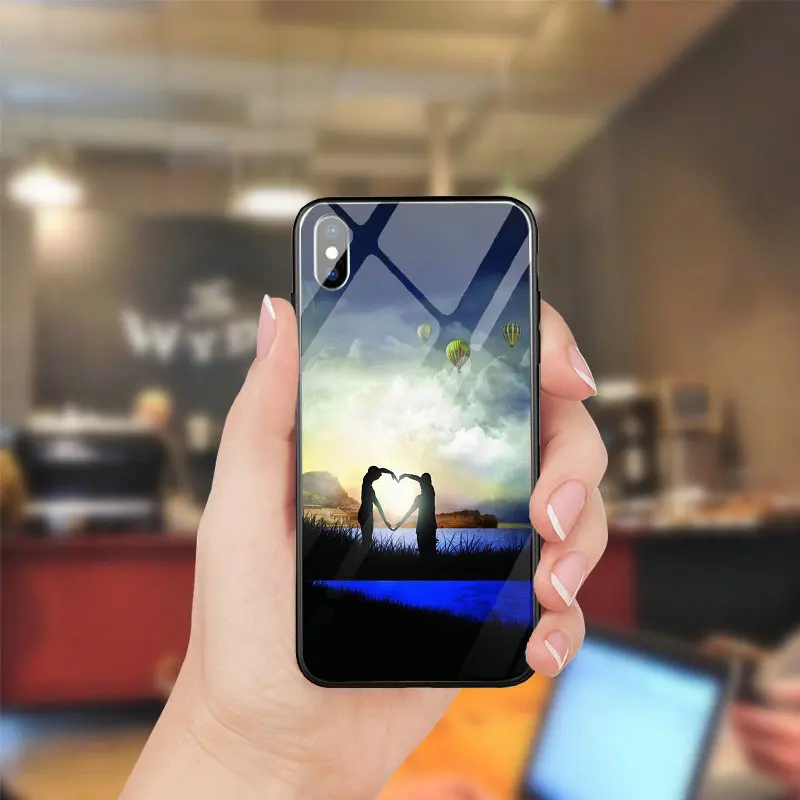 ПК ТПУ закаленное Стекло мобильного телефона чехлы Сумки для Iphone 5 5s se X XR XS Max 10 7 6 6s