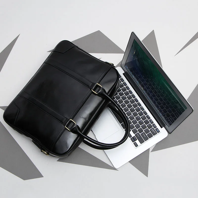 2019 Новая Большая вместительная мужская сумка через плечо деловая натуральная