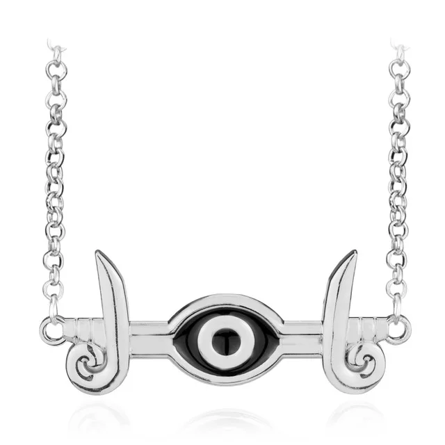 N254-2 Игра Головоломка Yu Gi Oh Eyes Логотип Ожерелье Подвески Золотое серебро ожерелье s для женщин мужчин ювелирные изделия подарок - Окраска металла: N254-2