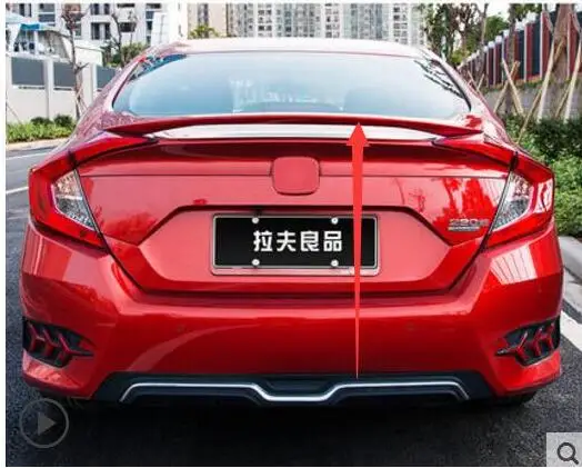 Высококачественный ABS MC стиль спойлер для Honda Civic 10th седан 1 шт - Цвет: Армейский зеленый