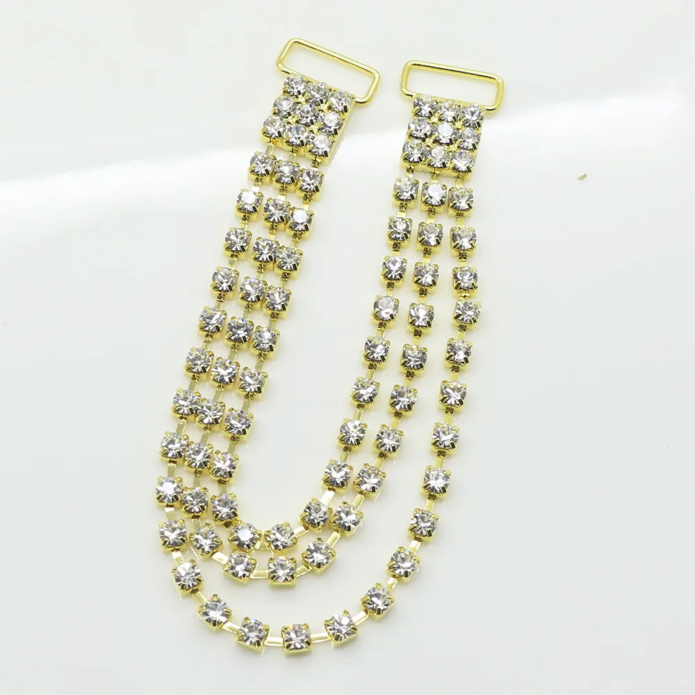 Блестящая новинка 2 дюйма золотистые очаровательные бикини стразы для