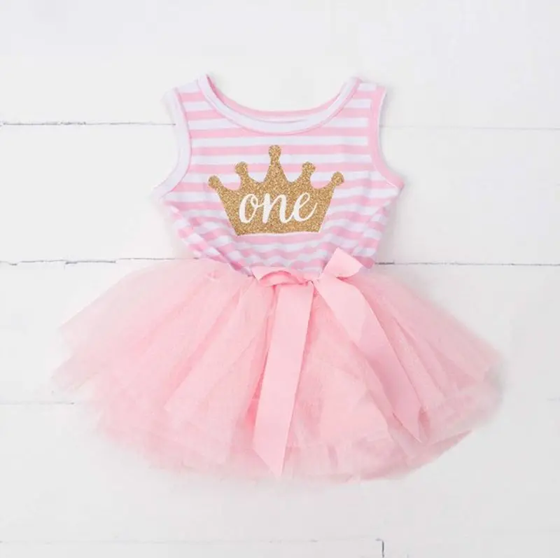 AG095 Pink 1 год на день рождения Платье для маленьких девочек летняя одежда для девочек одежда Dots для маленьких девочек в возрасте 1 года одежда для крещения vestido infantil - Цвет: AG095 Pink