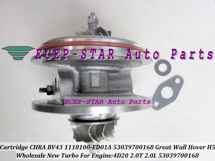 

Turbo Cartridge CHRA BV43 168 53039700168 970 0168 53039880168 1118100-ED01A 1118100ED01A For Great Wall Hover H5 2.0T 4D20 2.0L