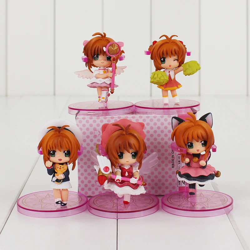 Anime Card Captor Sakura PVC Figures Toys Kinomoto Daidouji Tomoyo Li Syaoran Kero Birthday Gift For Girl 8pcs/lot | Игрушки и хобби