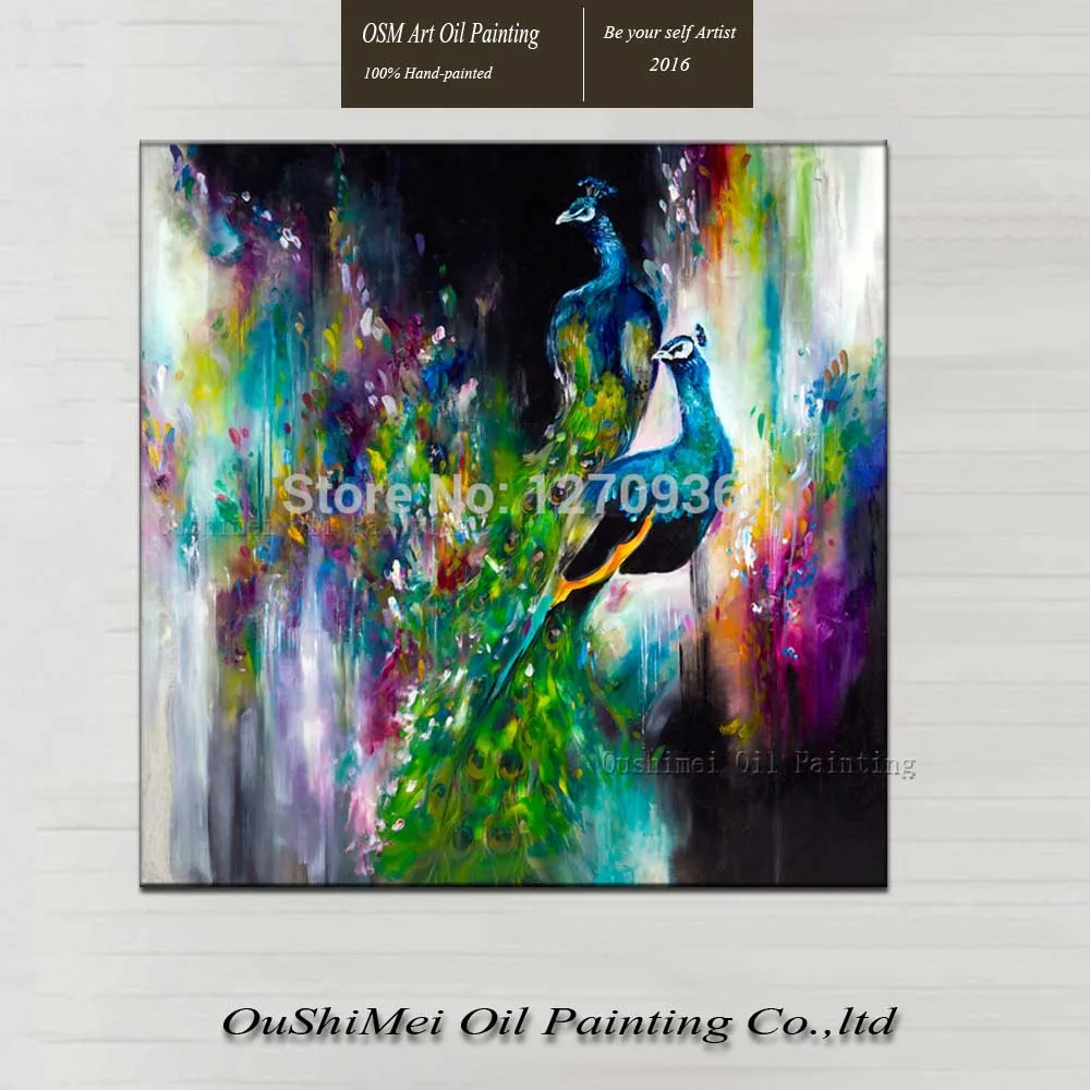 Лучшая цена и высокое качество оптовая продажа ручная роспись красивый павлин