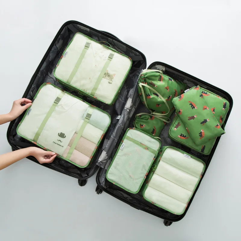 Высокая Ёмкость Водонепроницаемый путешествия Чемодан организатор мешок 8 шт