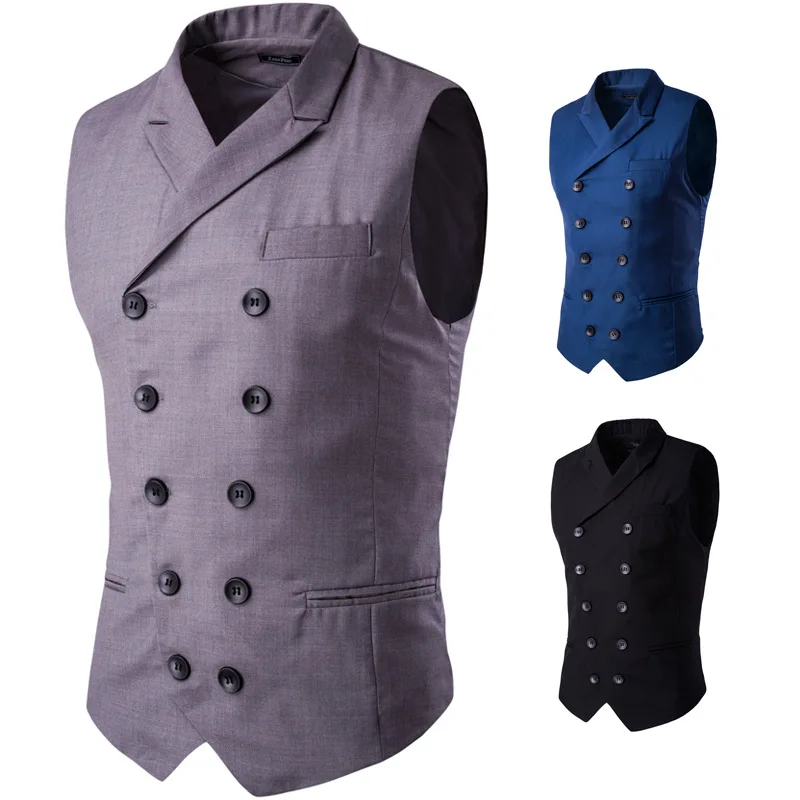 

Small vest male bump color design of cultivate one's morality double-breasted suit collar men vest