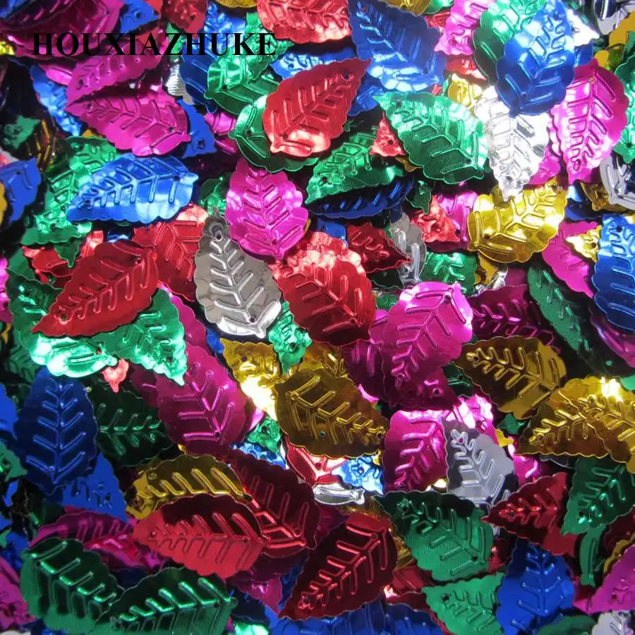 14*25 мм в форме листа Блестящая серебряная основа розовые блёстки 1000 шт партии