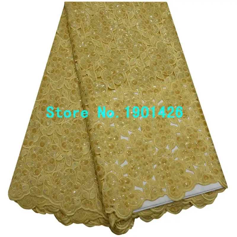 Latest African Hand cut Swiss Voile Lace Fabric High Quality Double Organza In Switzerland With Full Sequins XY3733 | Дом и сад