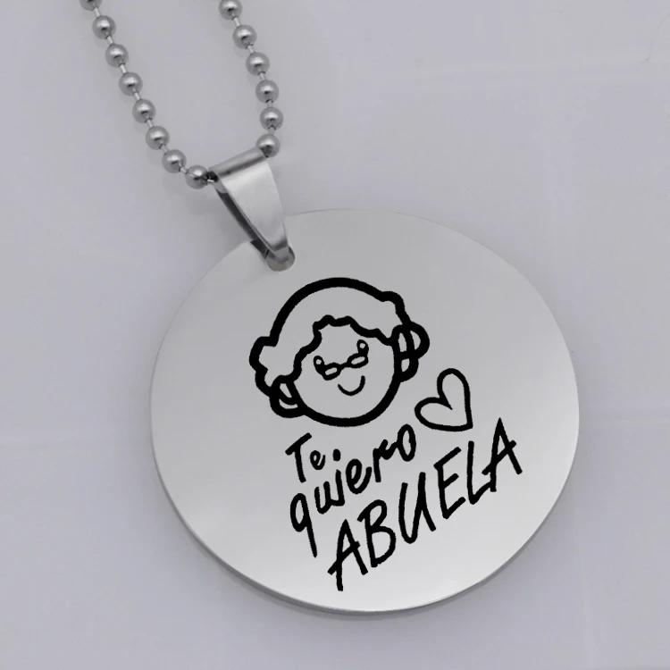 Лидер продаж, ожерелье для мамы, высокое качество, Te quiero ABUELA, ожерелье, ювелирные изделия для женщин YP6817