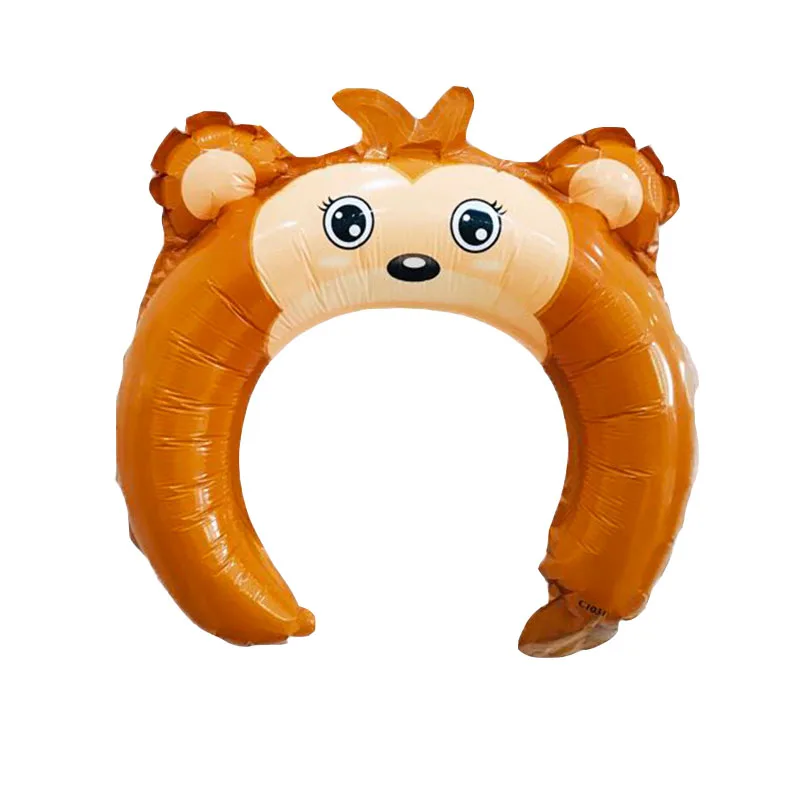 monkey 6 шт. DIY Мини воздушные шары из фольги в виде животного оголовье Globos День Рождения вечерние украшения день детей грандиозное событие животных волос застежка шарик - Цвет: monkey
