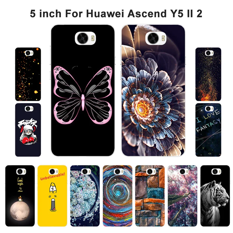 Мягкие чехлы из ТПУ для телефонов Huawei Y5 II Y5ii Y52 чехол Ii Y5II модный окрашенный