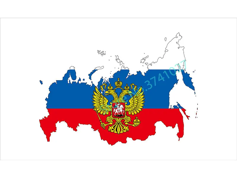 3x5 футов Российская империя Императорский национальный флаг с картой России