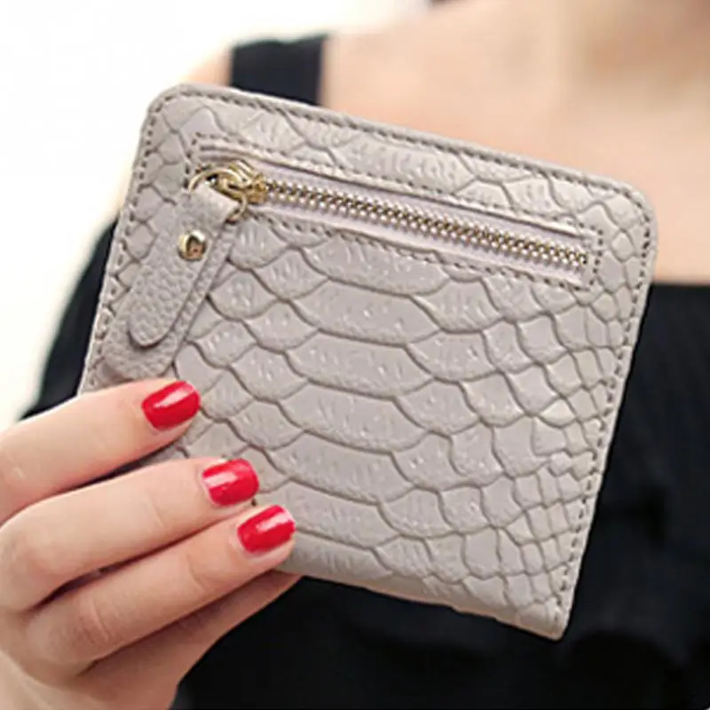 Новинка Модный женский короткий кошелек привлекательный клатч из искусственной