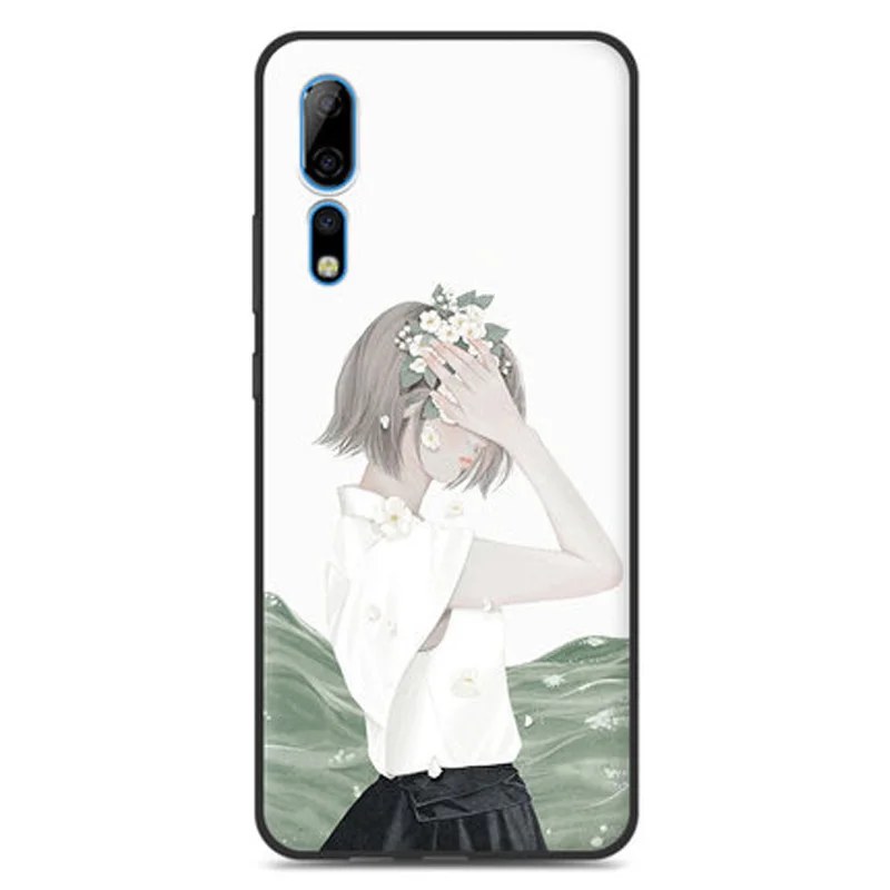 Чехол для zte Axon 10 pro, мягкий силиконовый чехол для телефона с цветком, TPU, защитный чехол для zte Axon10 pro A2020Pro