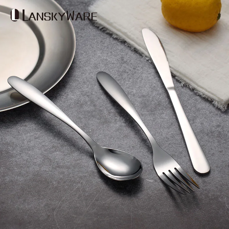 Западный набор столовых приборов портативная посуда из нержавеющей стали с
