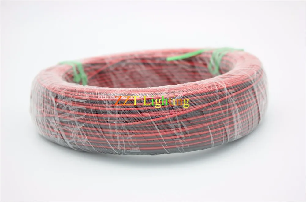 Медный 22AWG 2-контактный красный и черный кабель изолированный ПВХ провод 22 awg