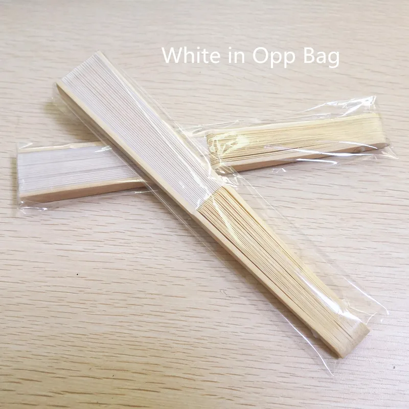 White in opp bag 150 шт Персонализированные Свадебные шелковые ручной вентилятор в элегантной лазерной огранке подарочной коробке+ вечерние сувениры/свадебные подарки под заказ Печать - Цвет: White in opp bag