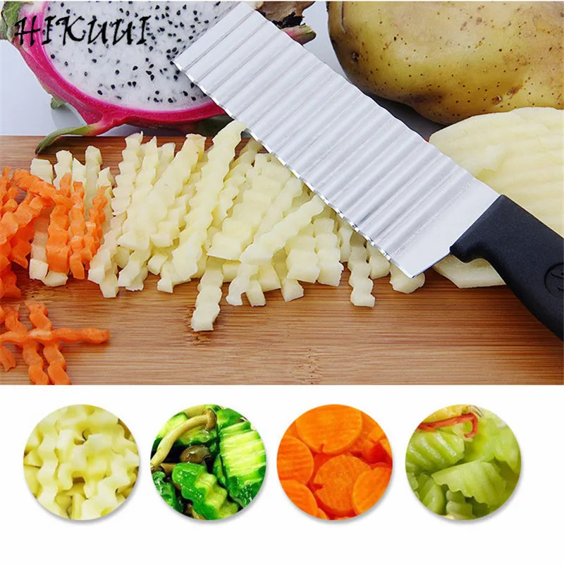 1 шт. фрезы для картофеля нержавеющая сталь волновой нож профессиональный