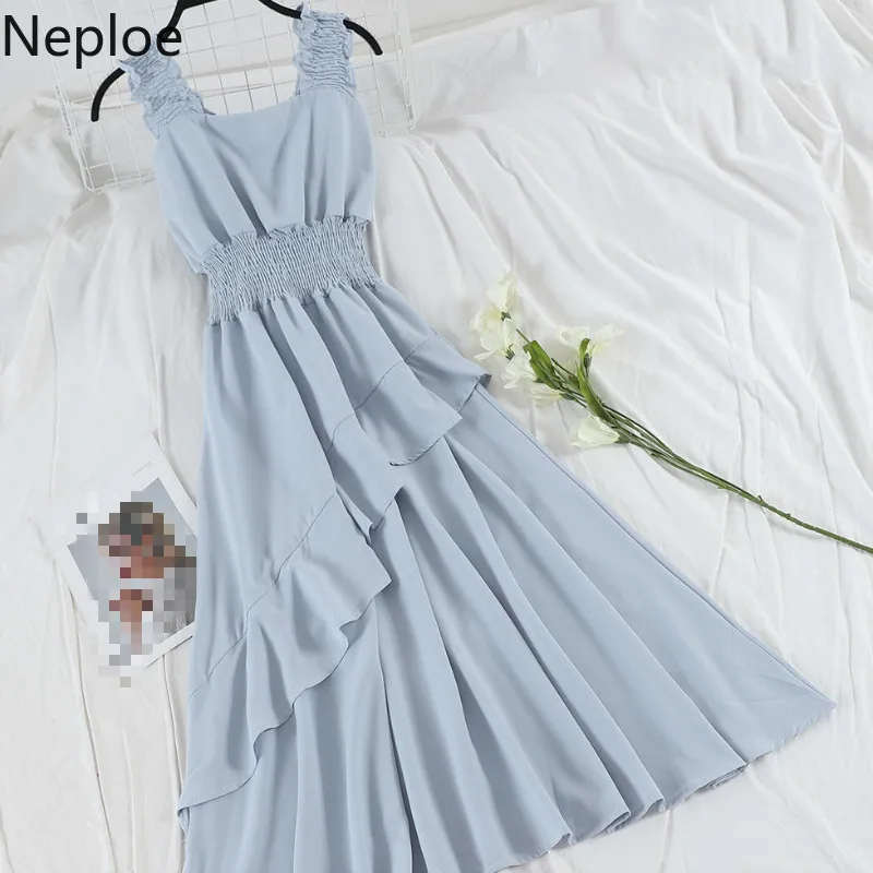 Neploe высокая талия открытая спина платье для женщин лето 2019 Новое поступление