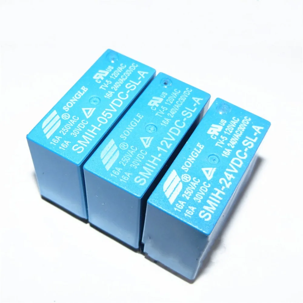 

10 шт./лот Мощность реле SMIH-05VDC-SL-A SMIH-12VDC-SL-A SMIH-24VDC-SL-A 5 В, 12 В, 24 В постоянного тока, 16A 6PIN группа нормально разомкнутый