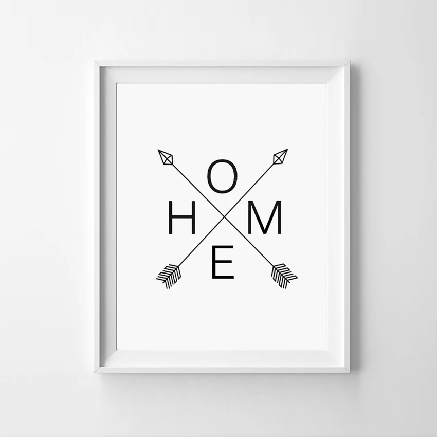 Домашний постер со стрелками Постер в скандинавском стиле черная домашняя