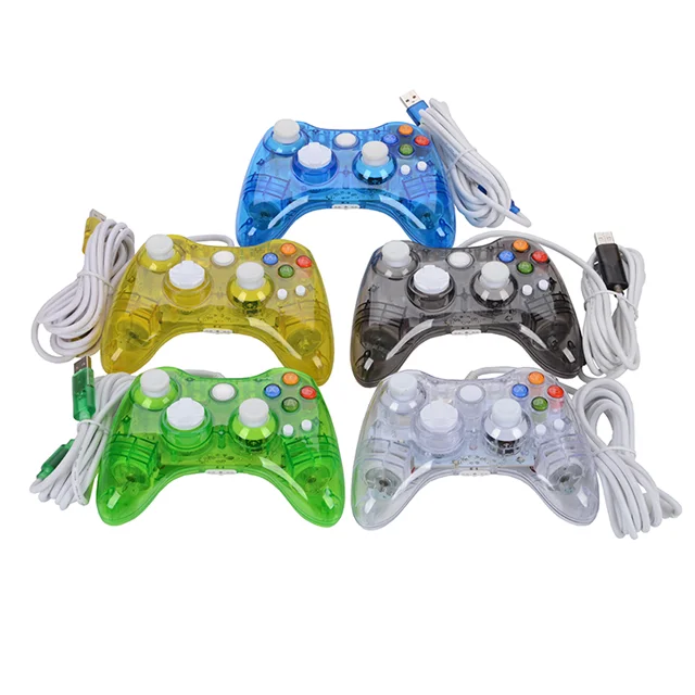 Светодиодный проводной геймпад игровой контроллер для XBOX 360 USB Xbox игровые