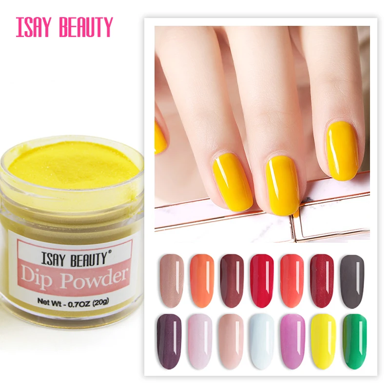 ISAYBEAUTY 20 грамм Dip Порошковые ногти погружение ногтей более сильные естественные dip