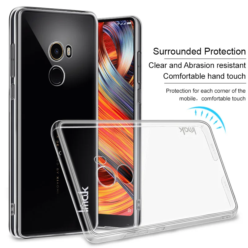 IMAK Crystal Case Transparent Durable PC Hard Cover for Xiaomi Mi Mix 2 Back MiMix Clear |