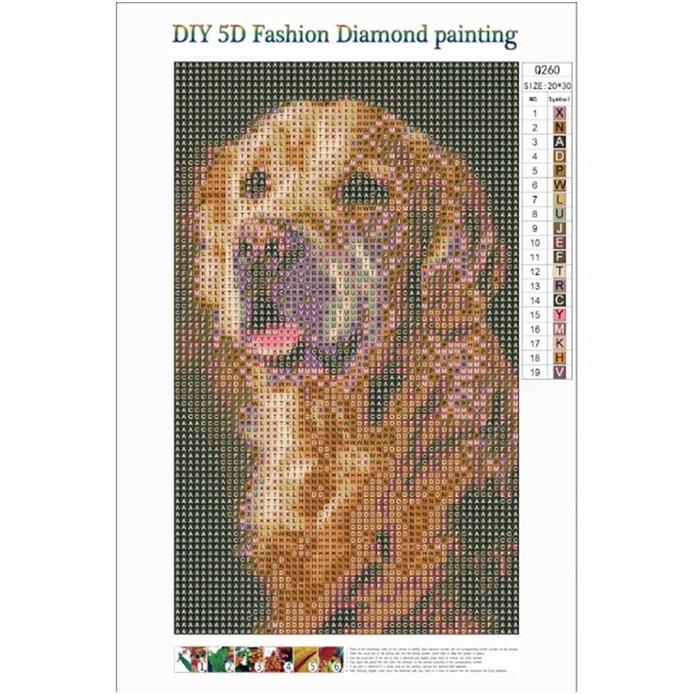2019 Full Square Diamond Embroidery 5D DIY Painting Animal Dog Cross Stitch Christmas Gifts Home decor | Дом и сад