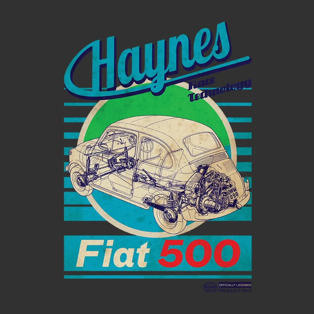 Немецкая классическая мужская футболка Fiat 500 в синюю полоску новинка 2019 года 100%
