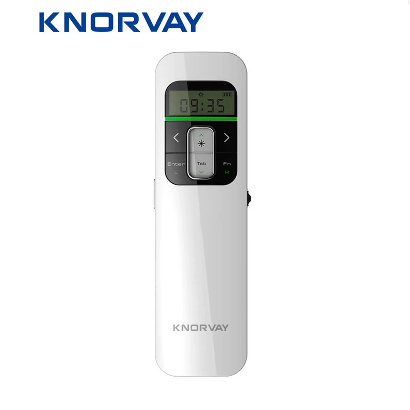 KNORVAY беспроводной Презентер перезаряжаемый презентационный пульт с ЖК-дисплеем 2