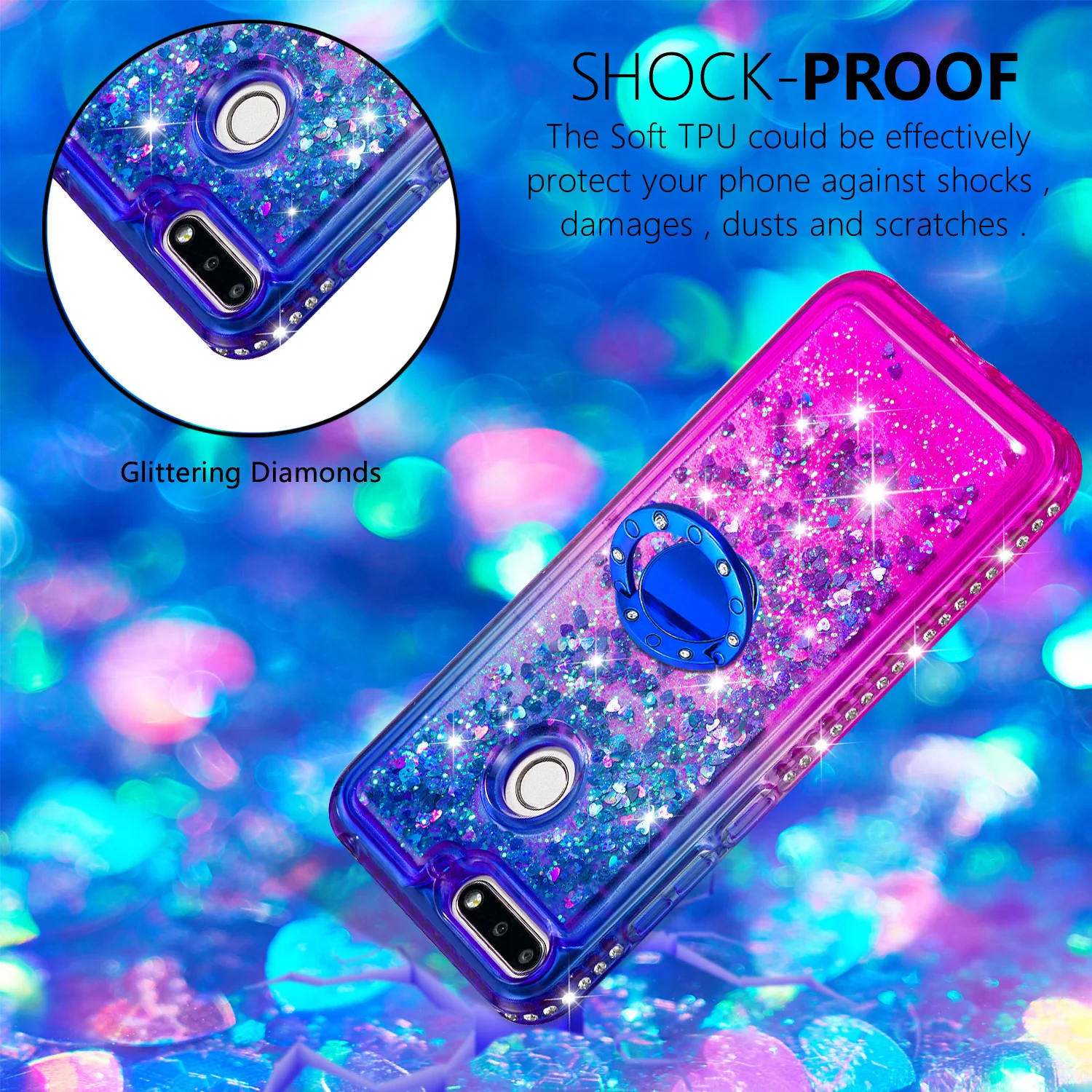 Quicksand bling Phone Case For Huawei Honor 7A /7A Pro Cover TPU Back Enjoy 8E Y6 2018 5.7&quot |