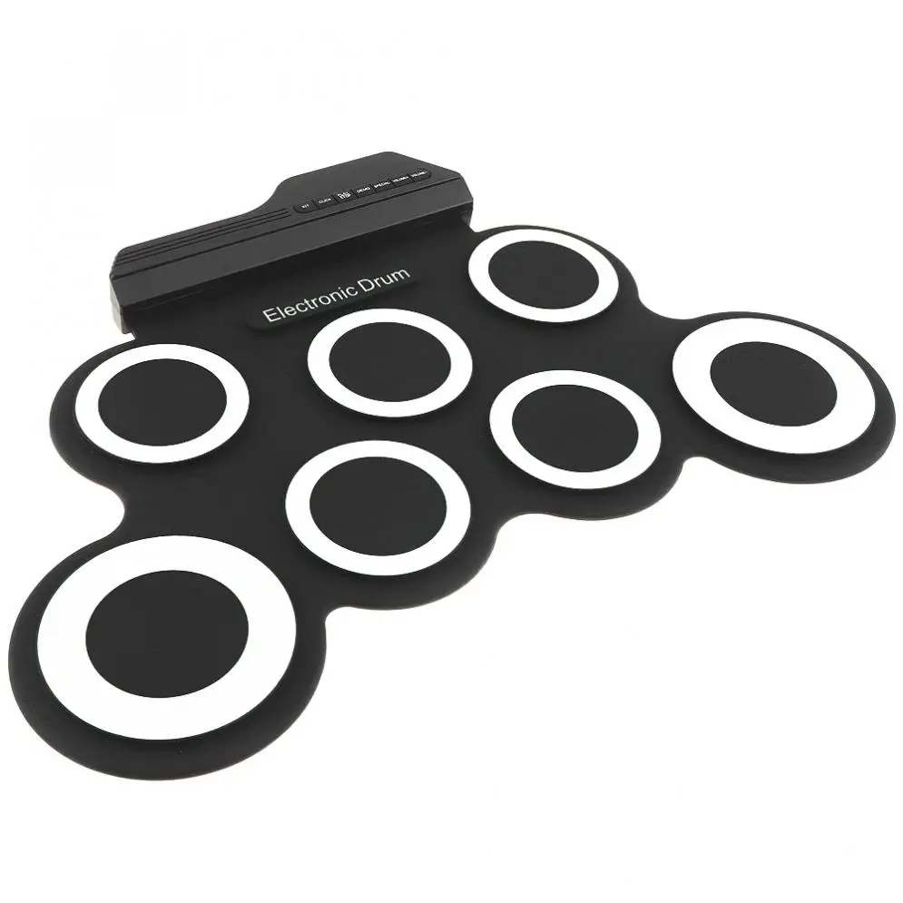Портативный Цифровые Электронные USB 7 колодки Roll up набор силиконовых